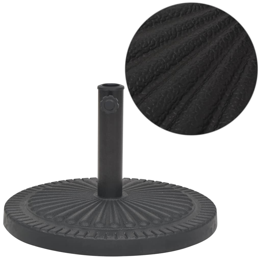 Walplus Steel Parasol Base Resin Round 29 kg - Black - 60 x 34 cm