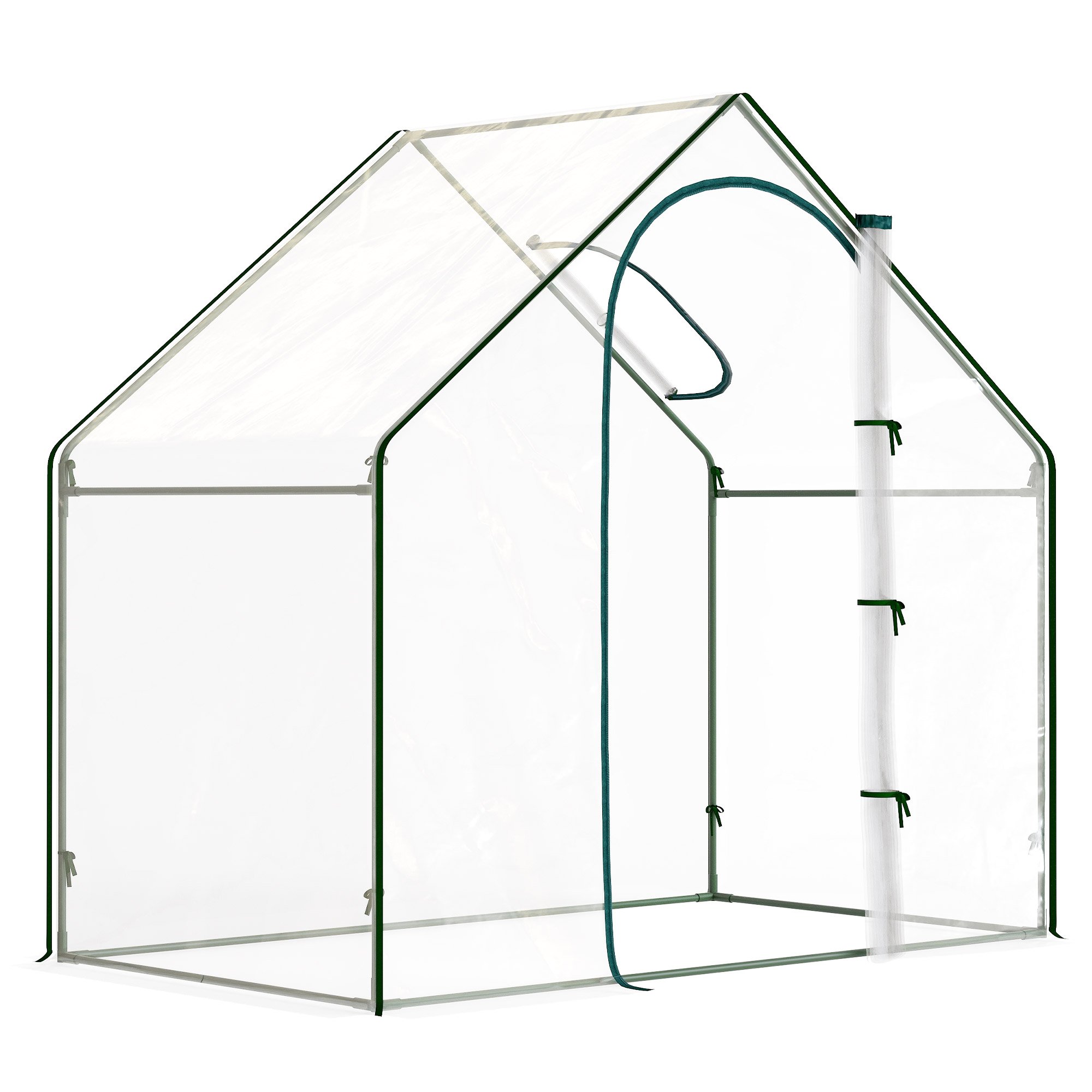 Outsunny Steel Frame Walk In Greenhouse – Clear