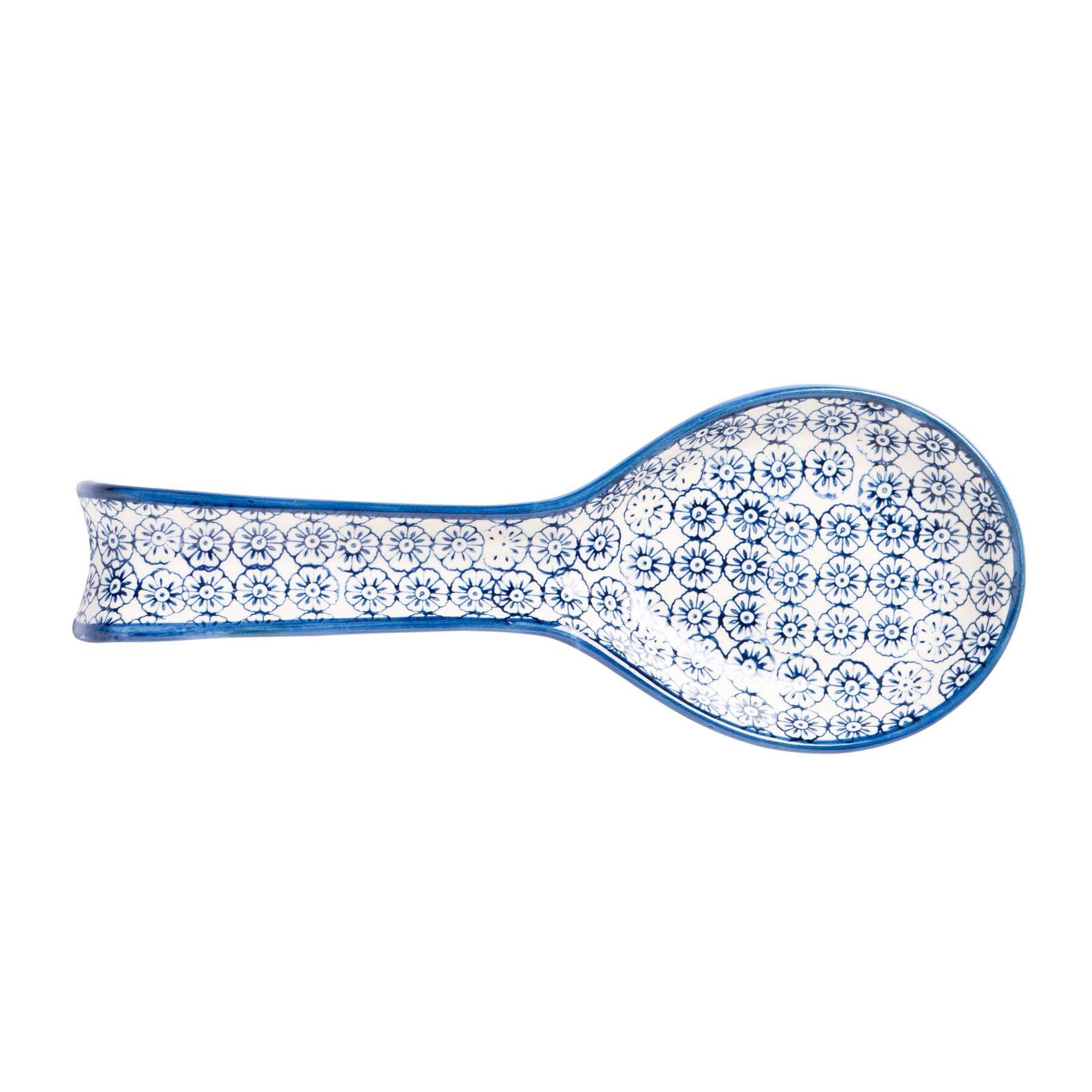 Nicola Spring Hand-Printed Kitchen Spoon Rest - Navy