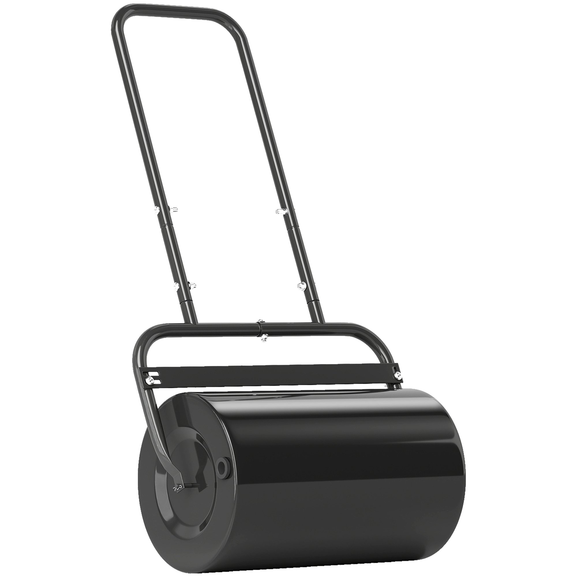 Outsunny Steel Roller Aerator Filled with 62kg Sand or Water - Black