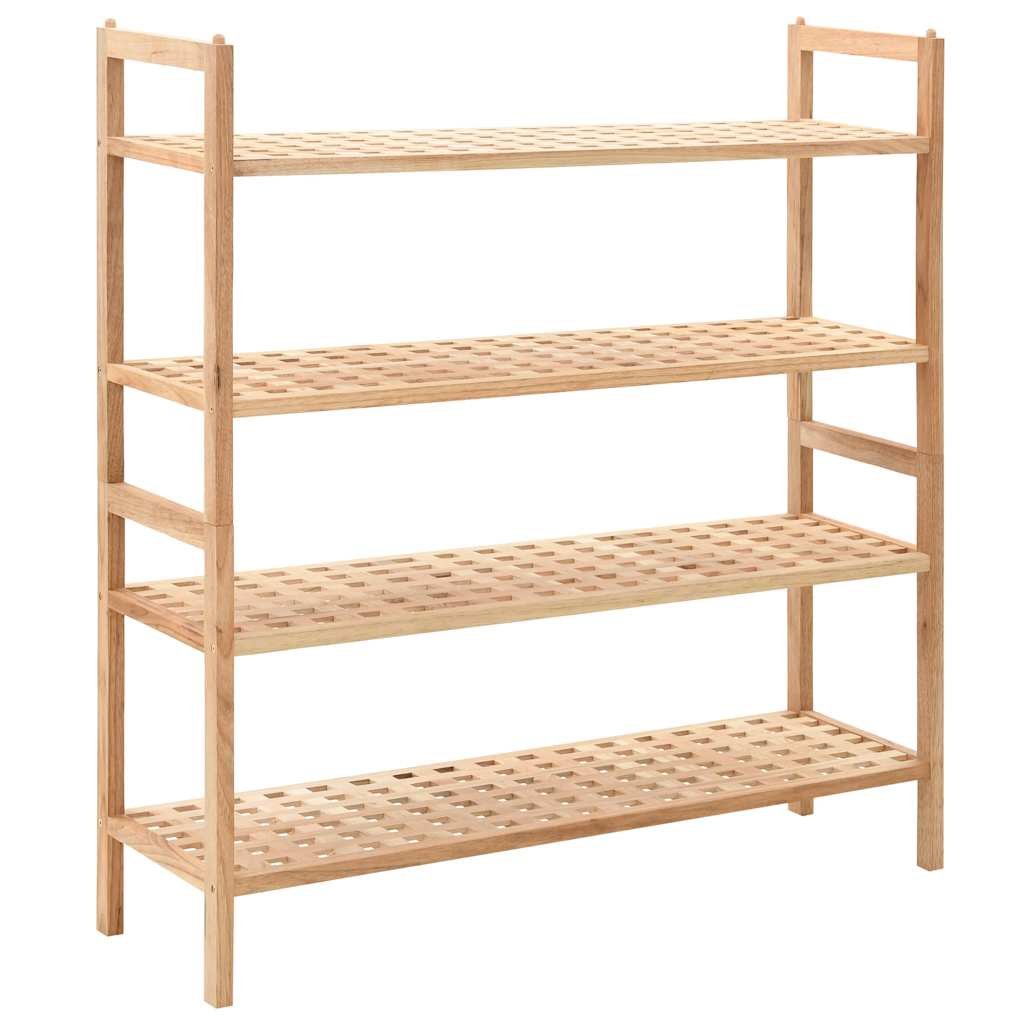 Walplus Solid Wood Shoe Rack - Walnut - 69 x 26 x 81 cm
