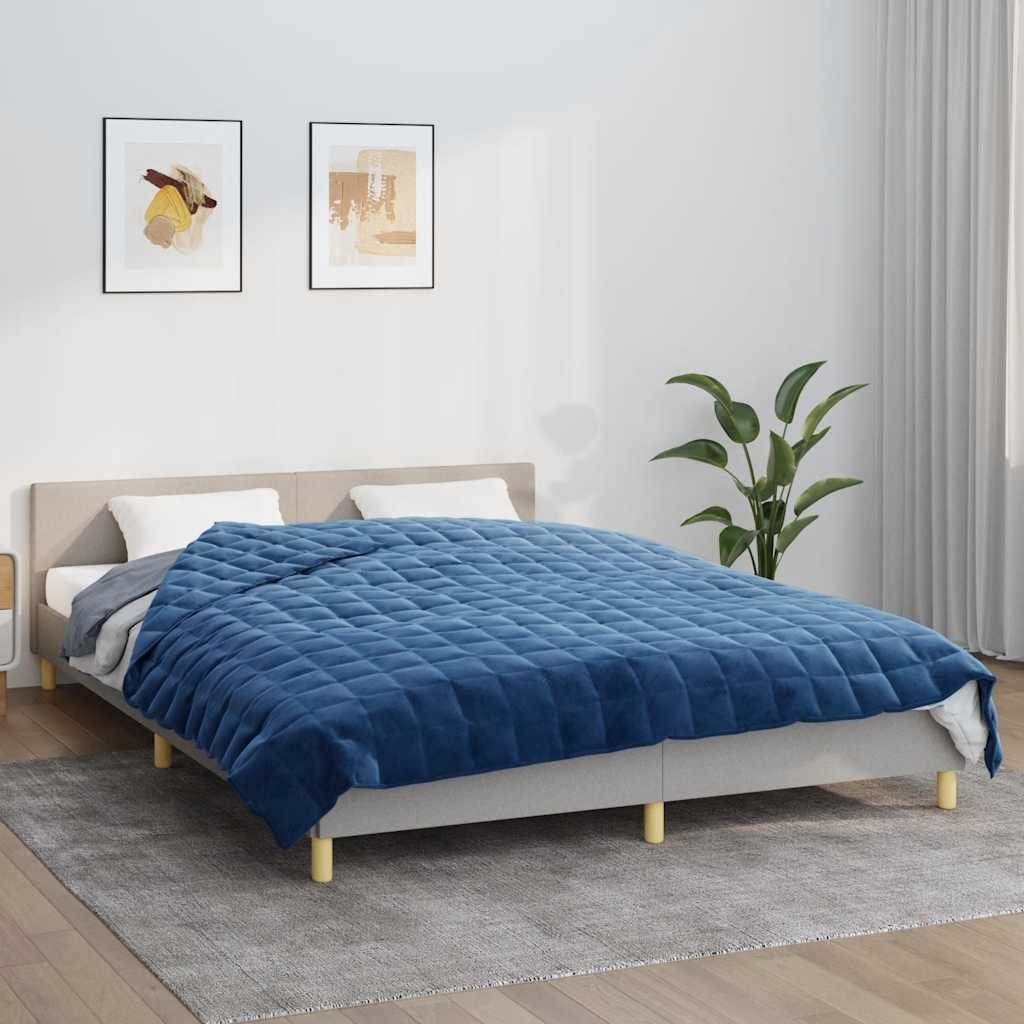 Walplus 9 kg Polyester Weighted Blanket - Blue - 200 x 225 cm