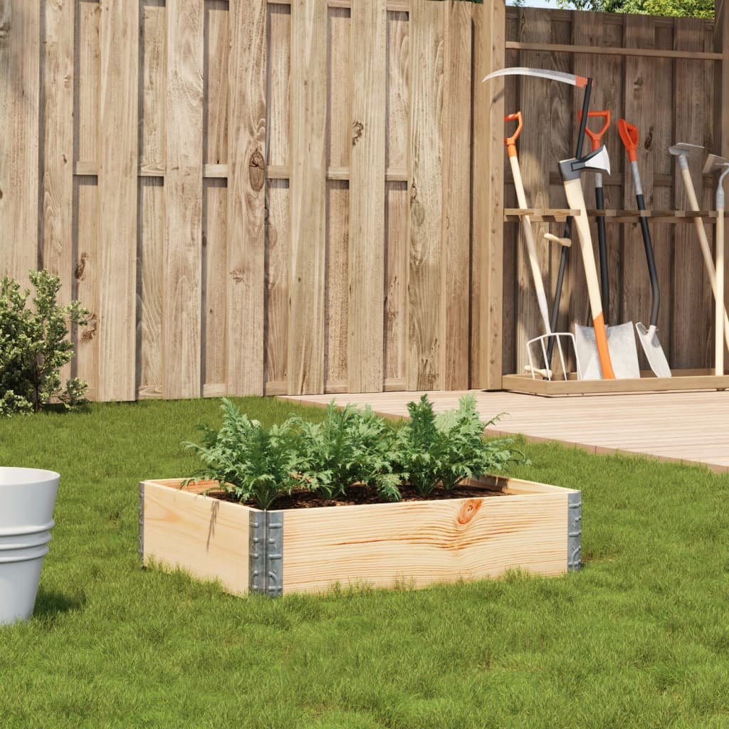 Walplus Wood Garden Planter - 80 x 60 x 21.5 cm