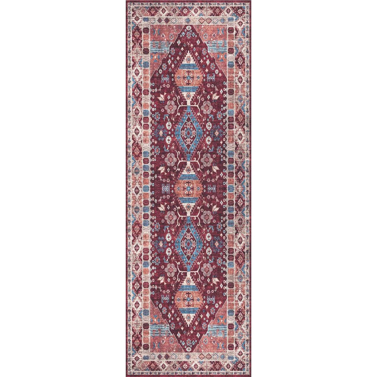 The Rugs Multicoloured Madar Vintage Runner Rug - 60 x 180cm