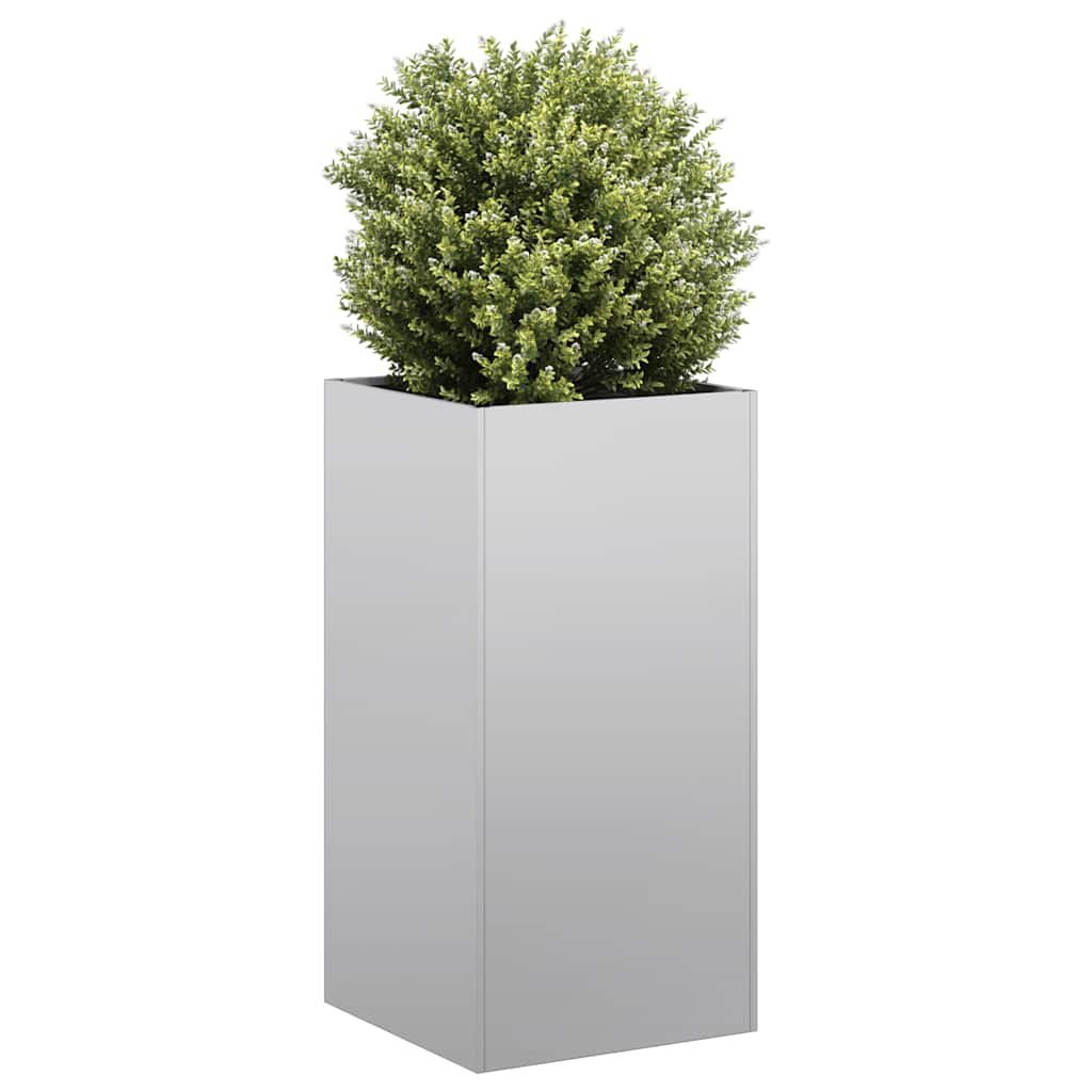 Walplus Galvanised Steel Garden Planter - 40 x 40 x 80 cm
