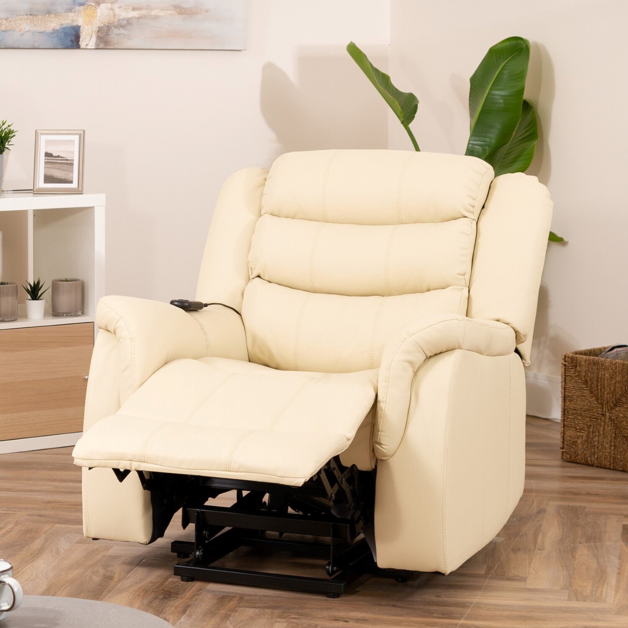 Artemis Home Almeira Electric Riser Recliner with Massage and Heat - Cream