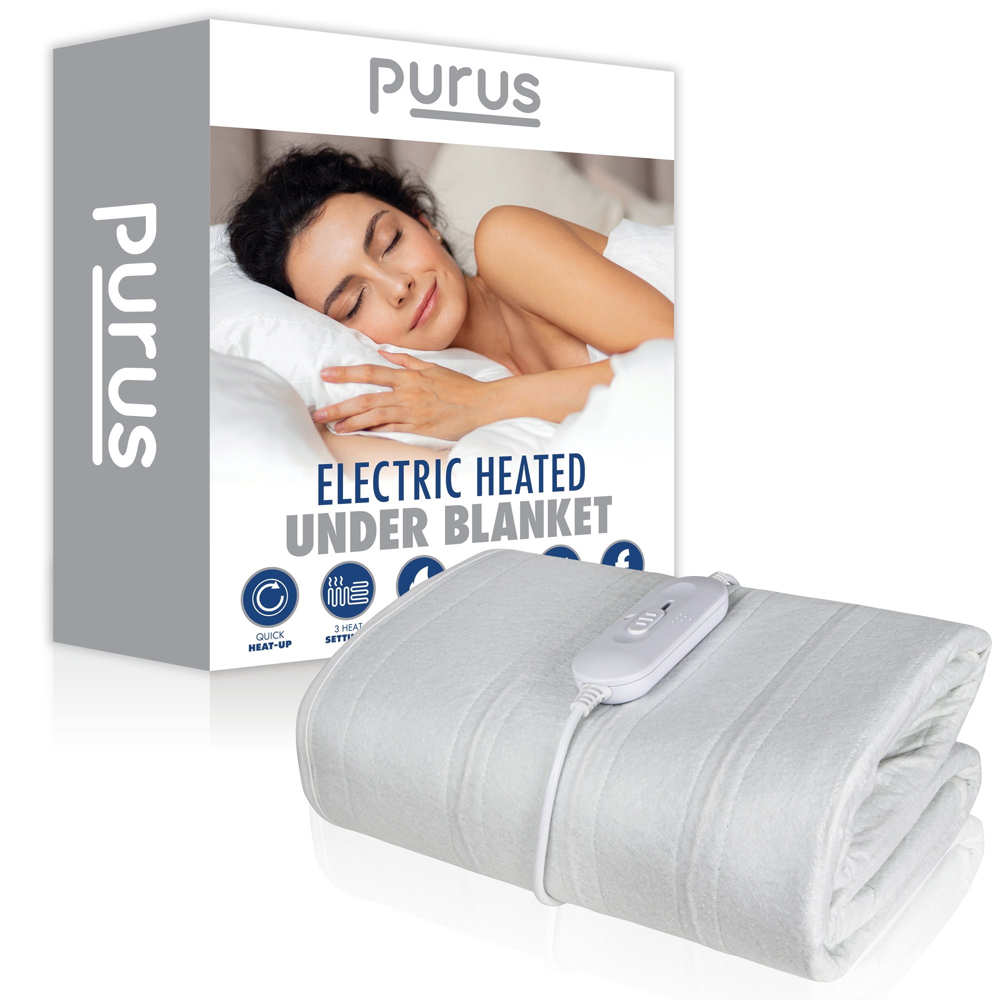 Purus Heated Electric Blanket Soft Polyester - King