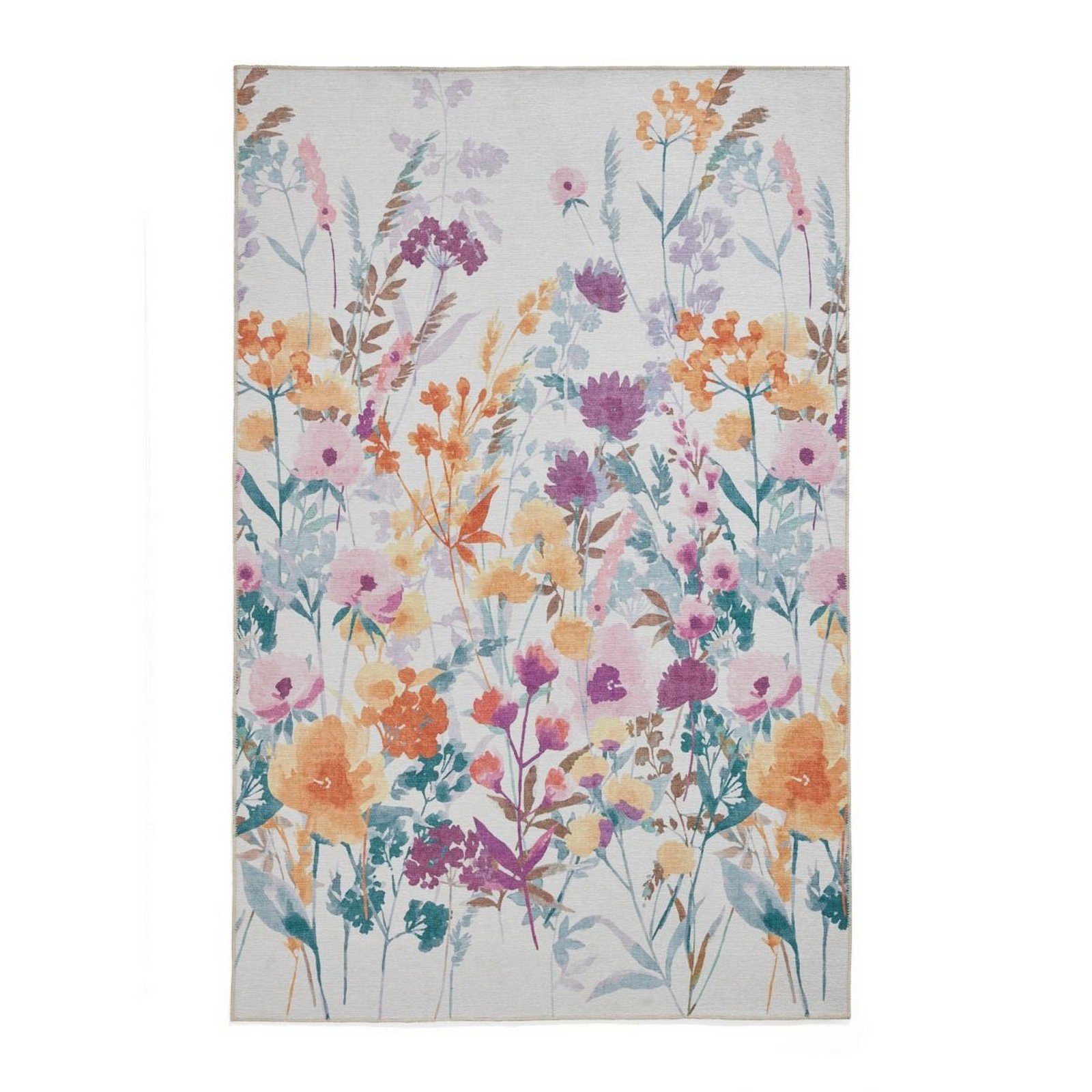 Mega Flooring Yellow Modern Floral Rug - 122 x 170cm