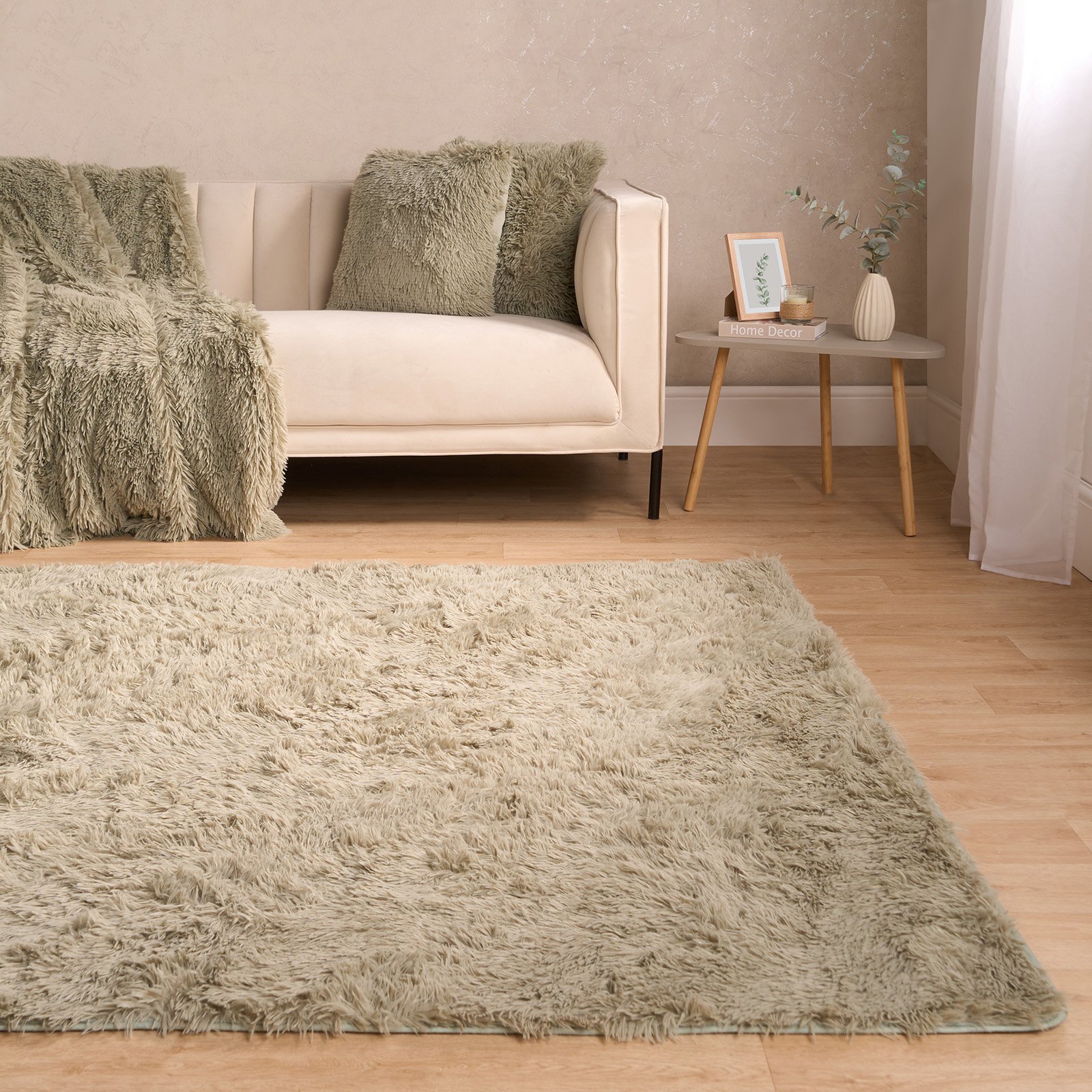 OHS Soft Fluffy Fleece Rug - 120 x 170cm - Sage