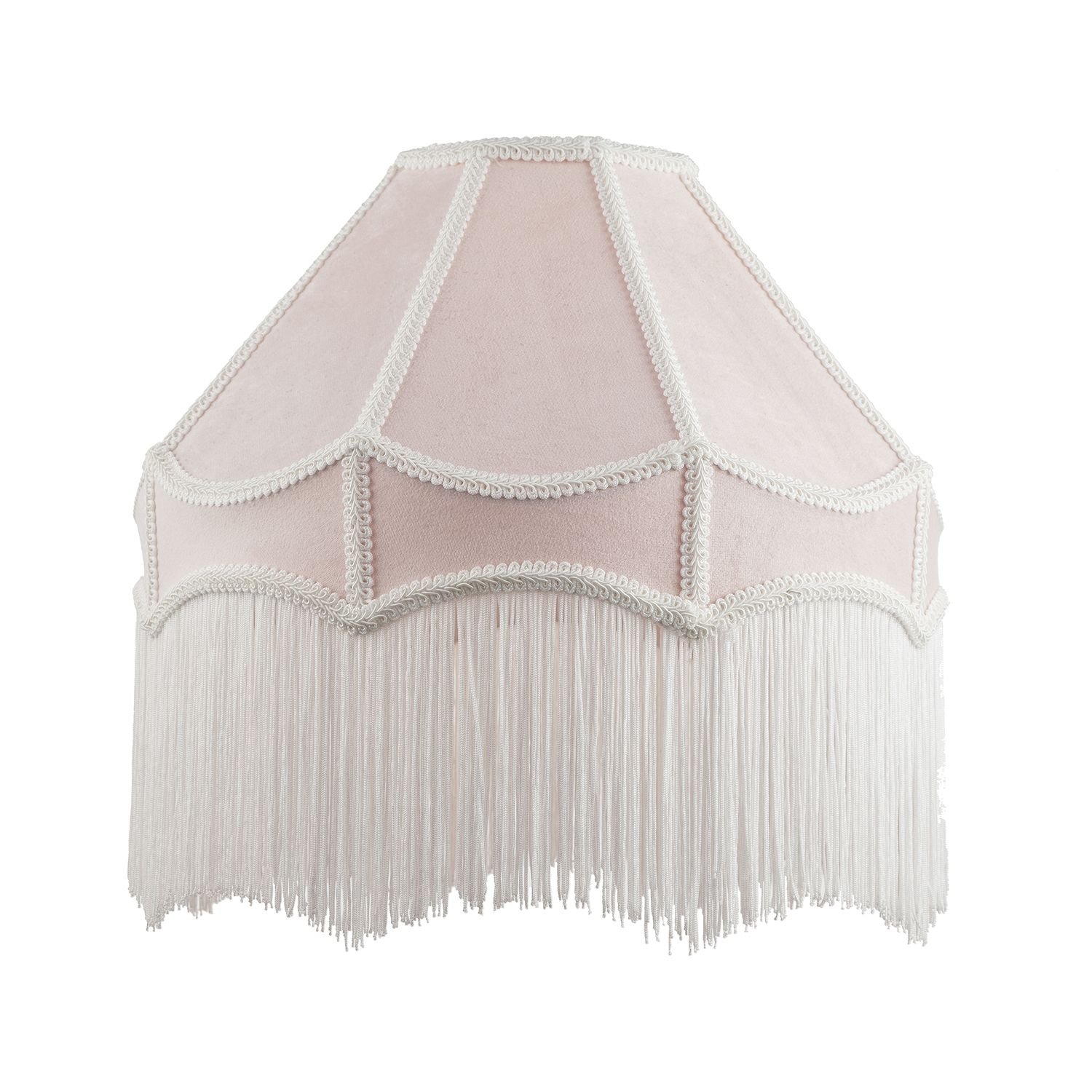 Happy Homewares Victorian Empire in Soft Pink with Tassels Lampshade - 40cm