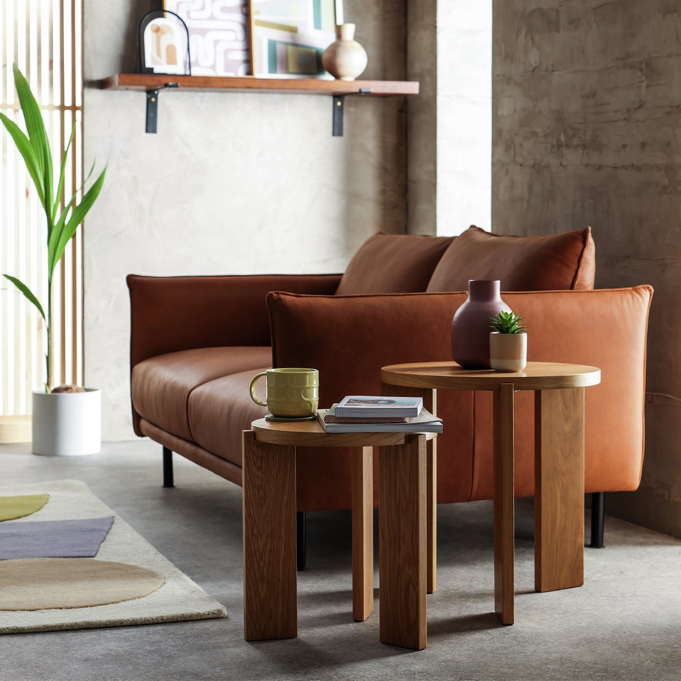 Habitat Xylo Solid Wood Nest of 2 Tables 