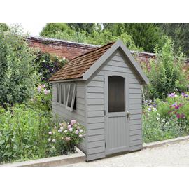 Forest Garden Overlap Retreat 8x5 Shed - Grey - Installed