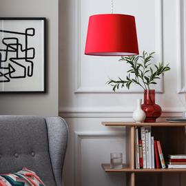 Red lamp shades top for table lamps