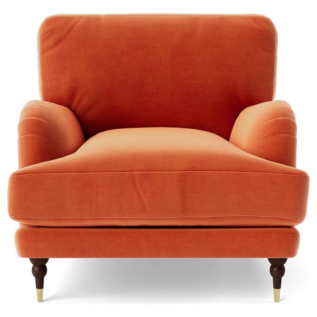 Small orange online armchair