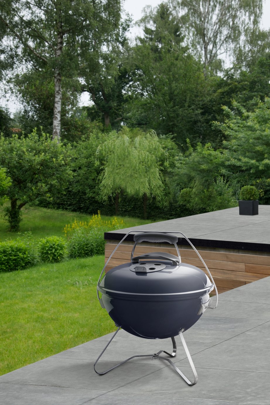 Weber Smokey Joe Premium Portable Charcoal BBQ - Slate Blue