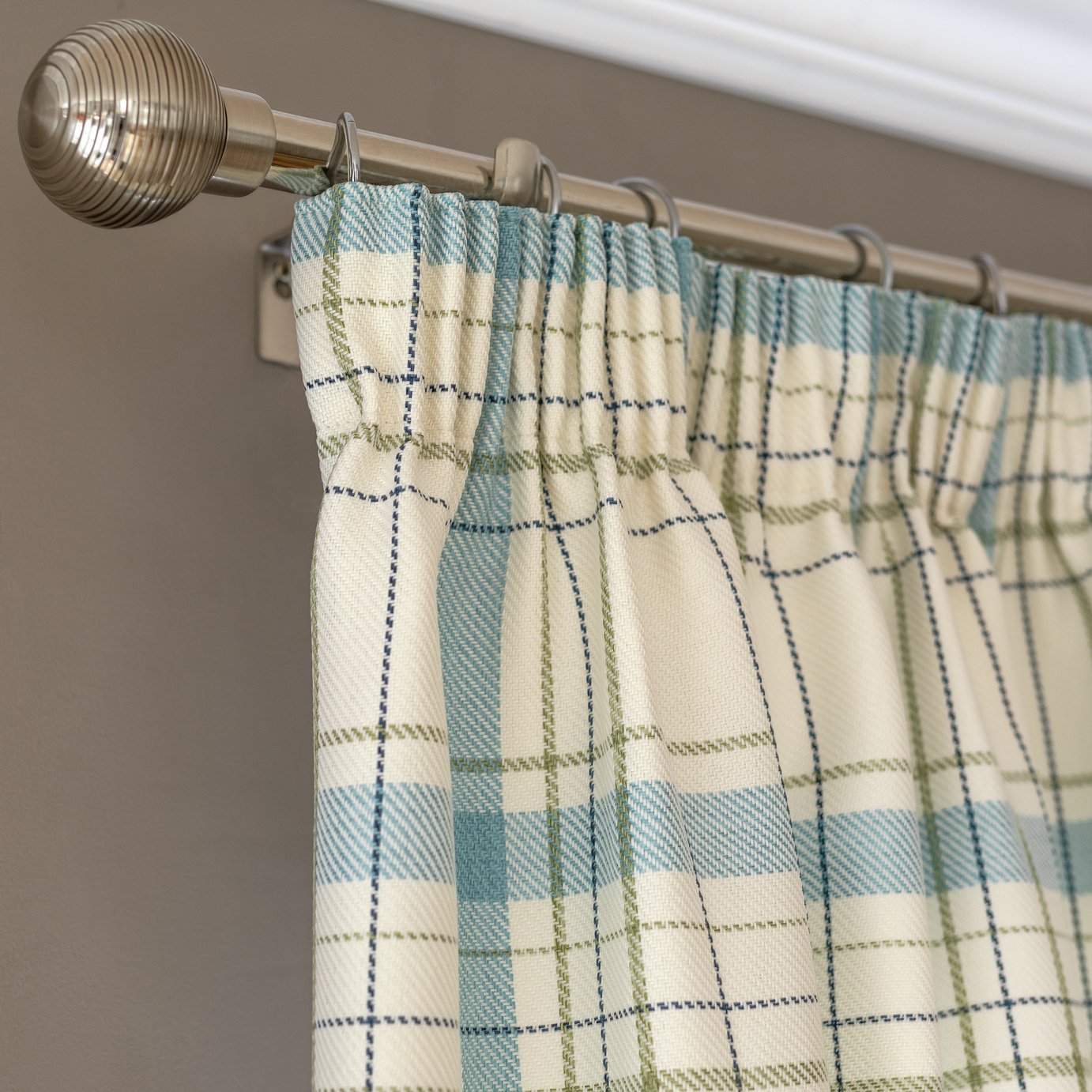 Habitat Classic Check Fully Lined Pencil Pleat Curtains