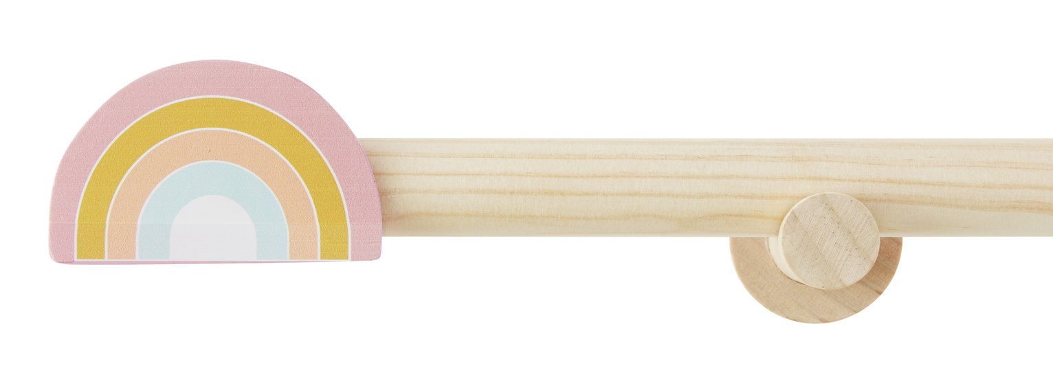 Habitat Kids Wooden Rainbow Curtain Pole - 120cm