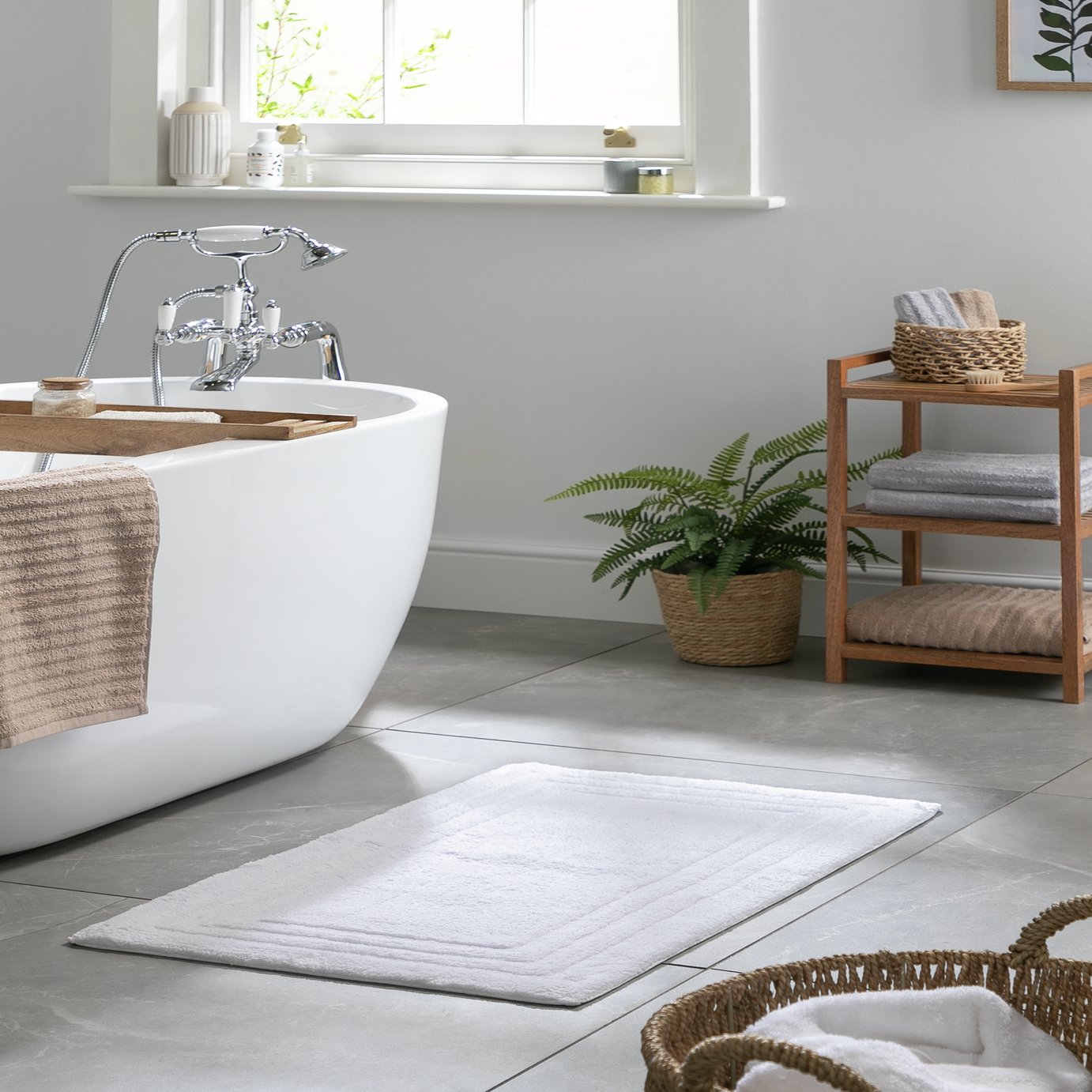 Habitat Cotton Deep Pile Tufted Bath Mat