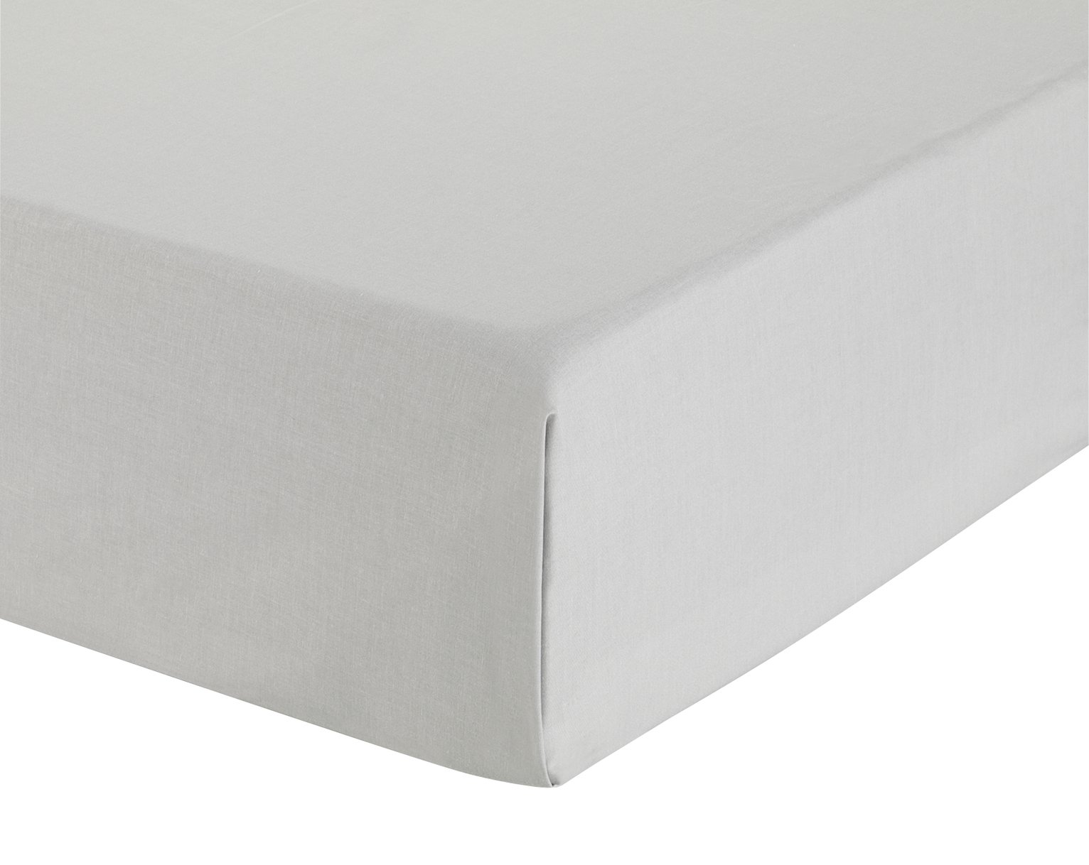 Habitat Easycare Plain Grey Flat Sheet - Superking