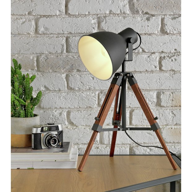 Wooden tripod floor lamp hot sale sainsburys