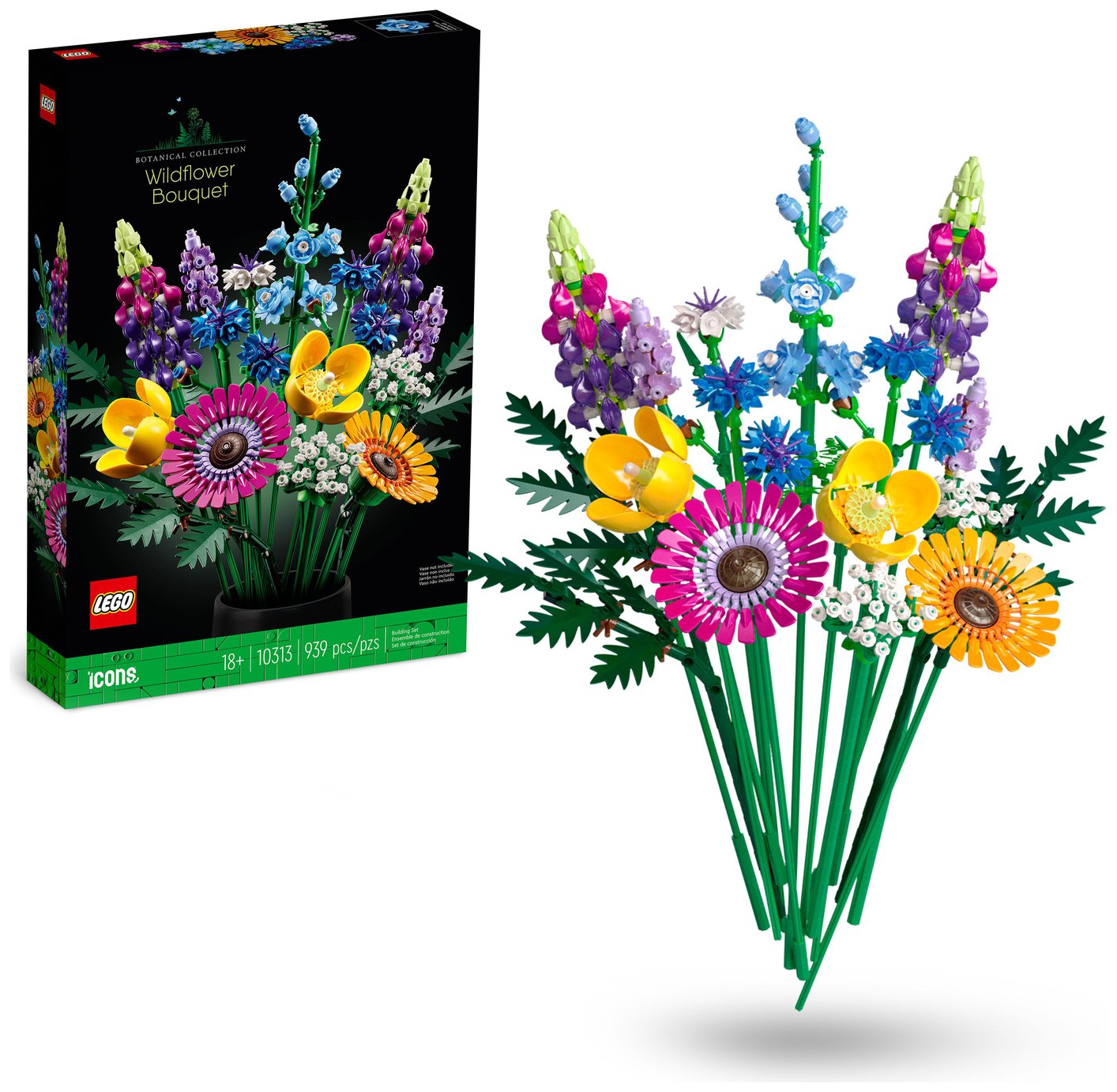 LEGO Icons Wildflower Bouquet Flowers Set for Adults 10313	