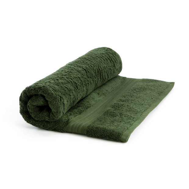 Dark olive best sale green bath towels