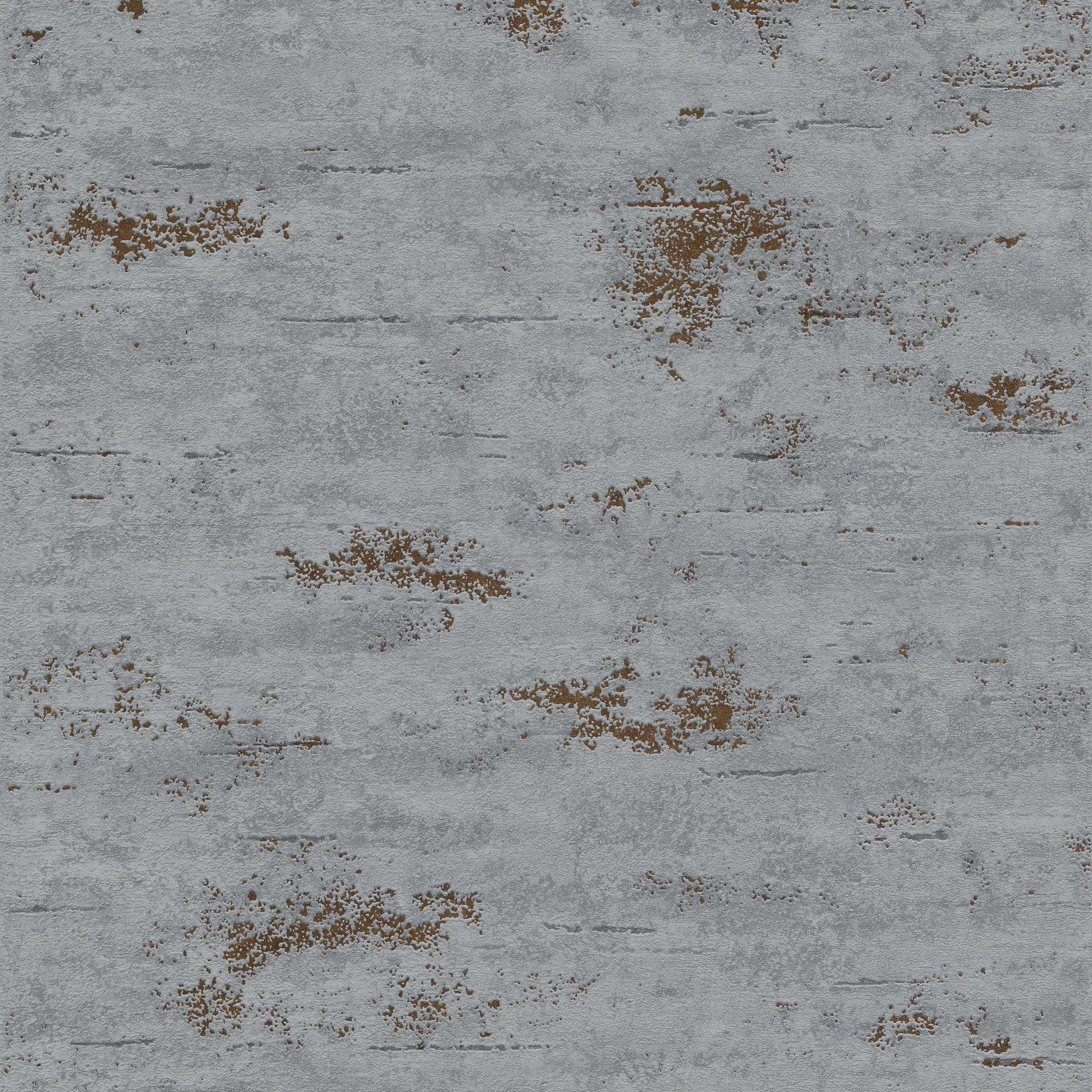 Grandeco On The Rocks Distressed Concrete Stone Textured Wallpaper - Grey Bronze
