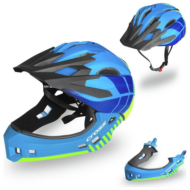 Buy Cross Unisex Mountain Bike Helmet Yellow and Blue 52 56cm Bike helmets and safety pads Argos