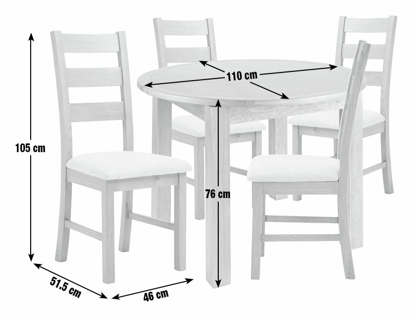Argos Home Ashwell Extend Oak Dining Table & 4 Oak Chairs