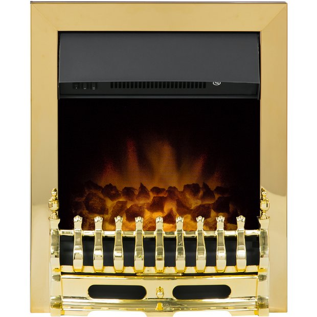 Buy Adam Blenheim Electric Inset Fire - Brass | Electric fires | Argos
