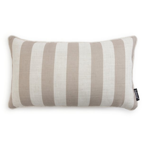 Buy Habitat Striped Cushion Coffee Cream 30x50cm Cushions Habitat