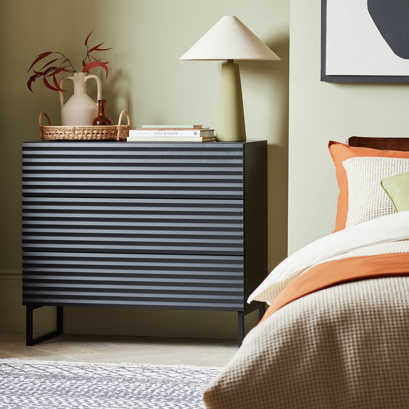 Habitat Cairo 3 Drawer Chest - Black