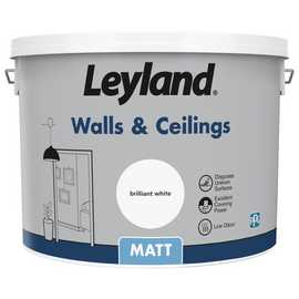 Leyland Wall & Ceiling Matt Paint - Brilliant White - 10L