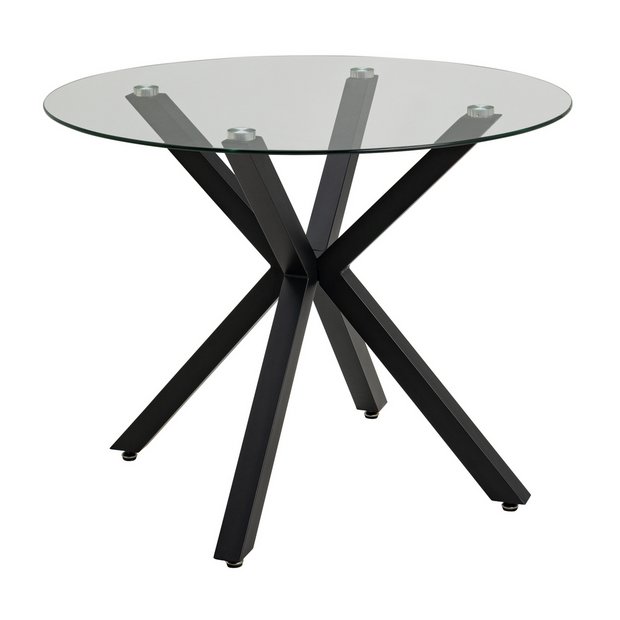 Argos glass store round table