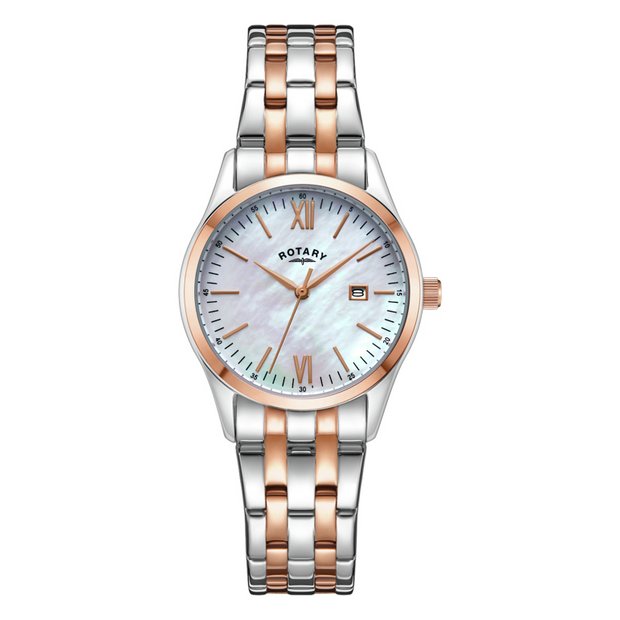 Buy Rotary Ladies Stainless Steel White Dial Bracelet Watch Argos