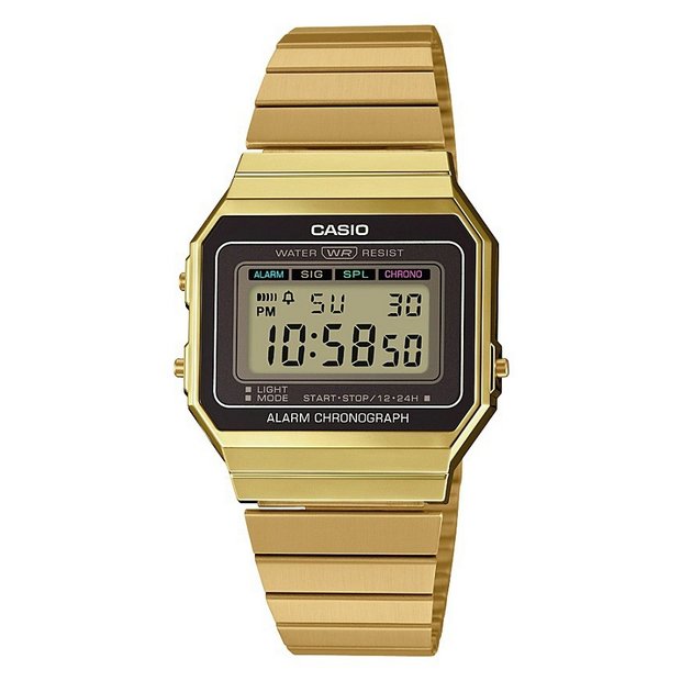 Nombre provisional aeropuerto Visualizar Buy Casio Retro Gold Digital Watch | Men's watches | Argos