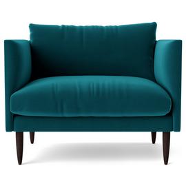 Habitat snuggle velvet armchair deals