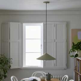 Habitat Cone Large 39cm Metal Ceiling Pendant Light - Sage