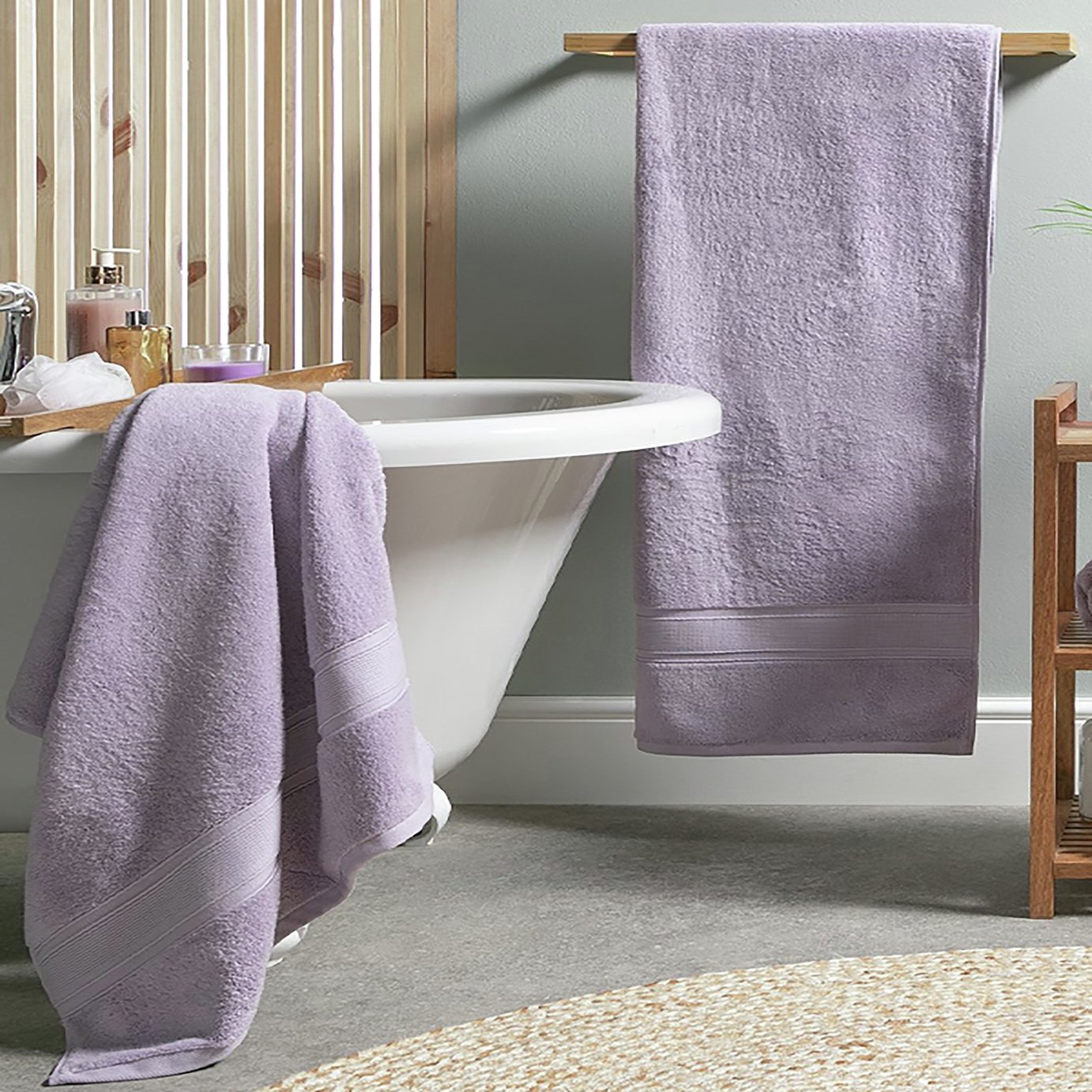 Habitat Supersoft Plain 4 Piece Towel Bale - Lilac