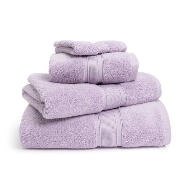 Purple and grey online towels