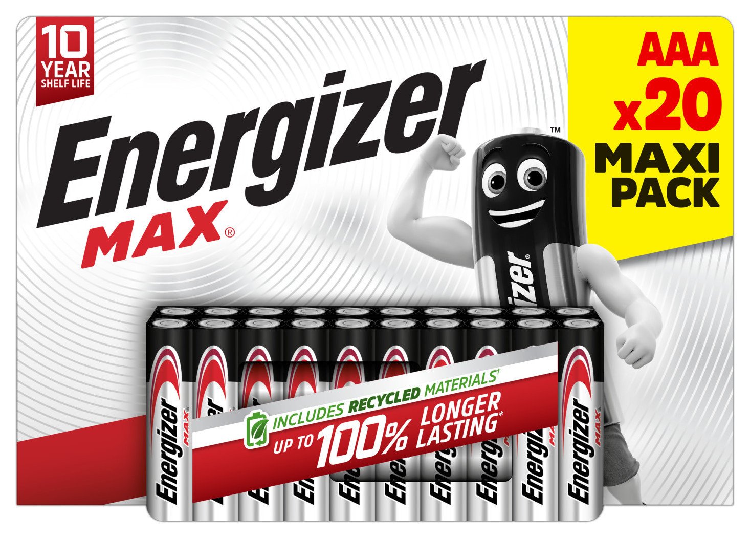 Energizer Max Alkaline AAA Batteries - Pack of 20