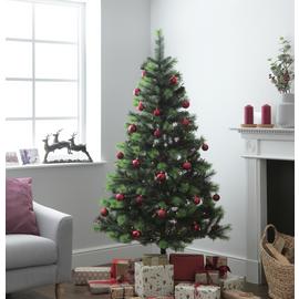 Argos Home 6ft Berry and Cone Christmas Tree - Green