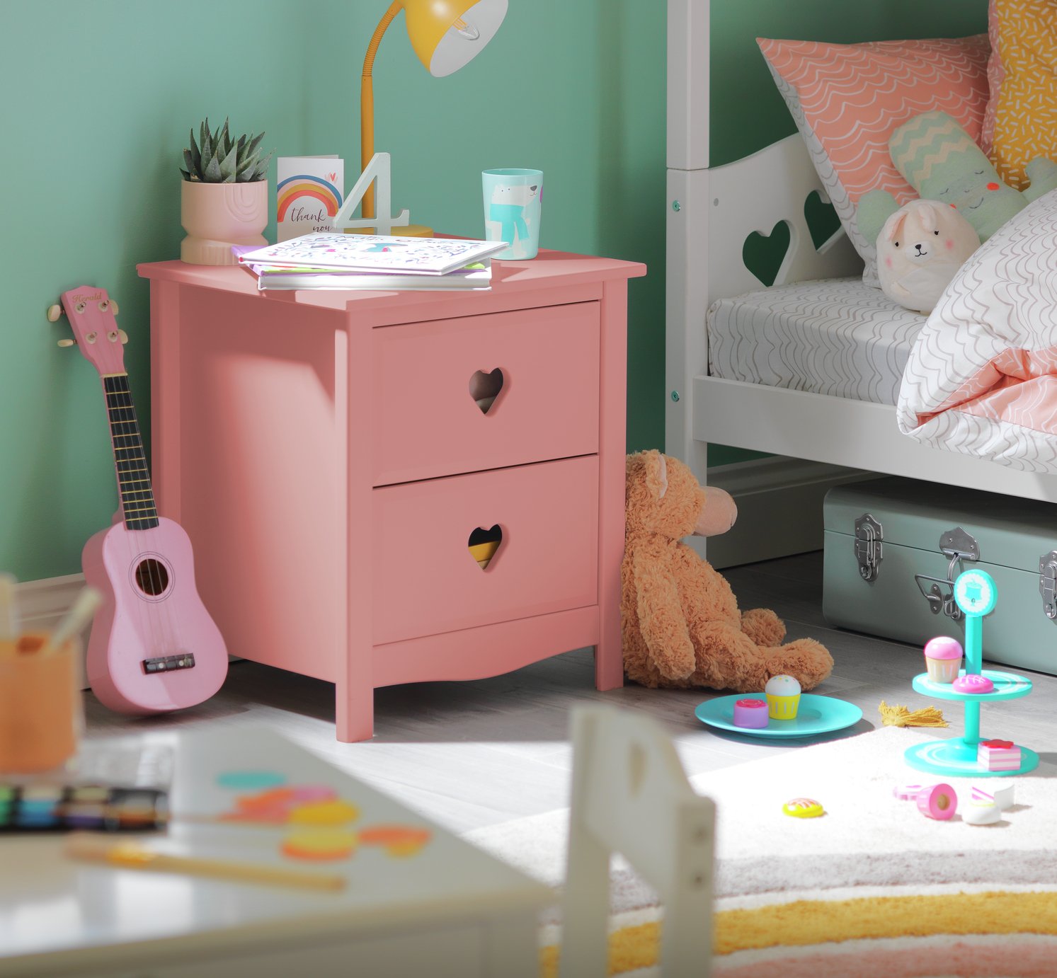 Argos Home Kids Mia 2 Drawer Bedside Table