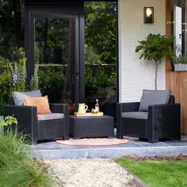 Keter California 2 Seater Garden Bistro Set - Grey