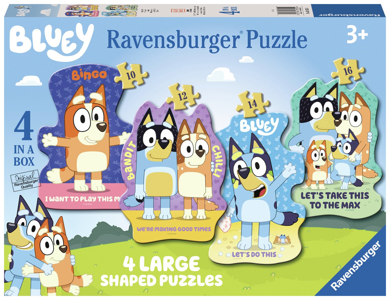 Ravensburger Bluey 4 Large Shaped Jigsaw Puzzles