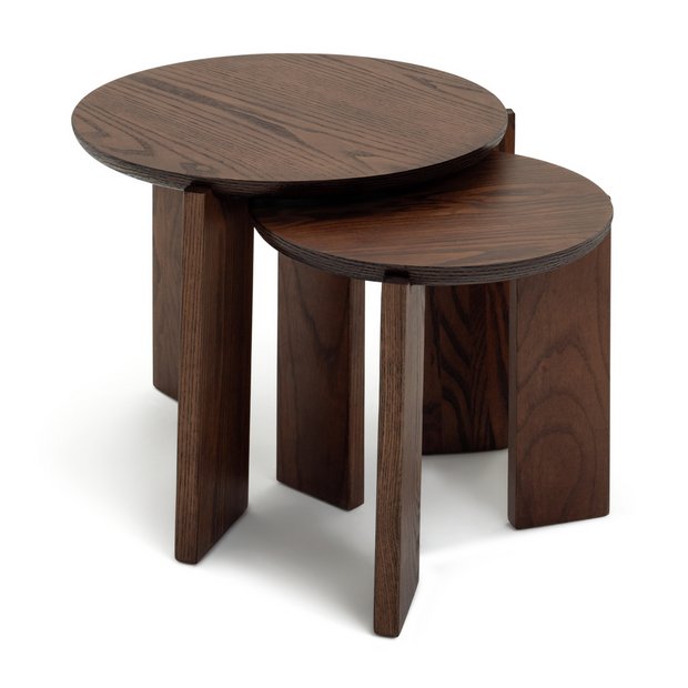 Dark walnut deals nest of tables