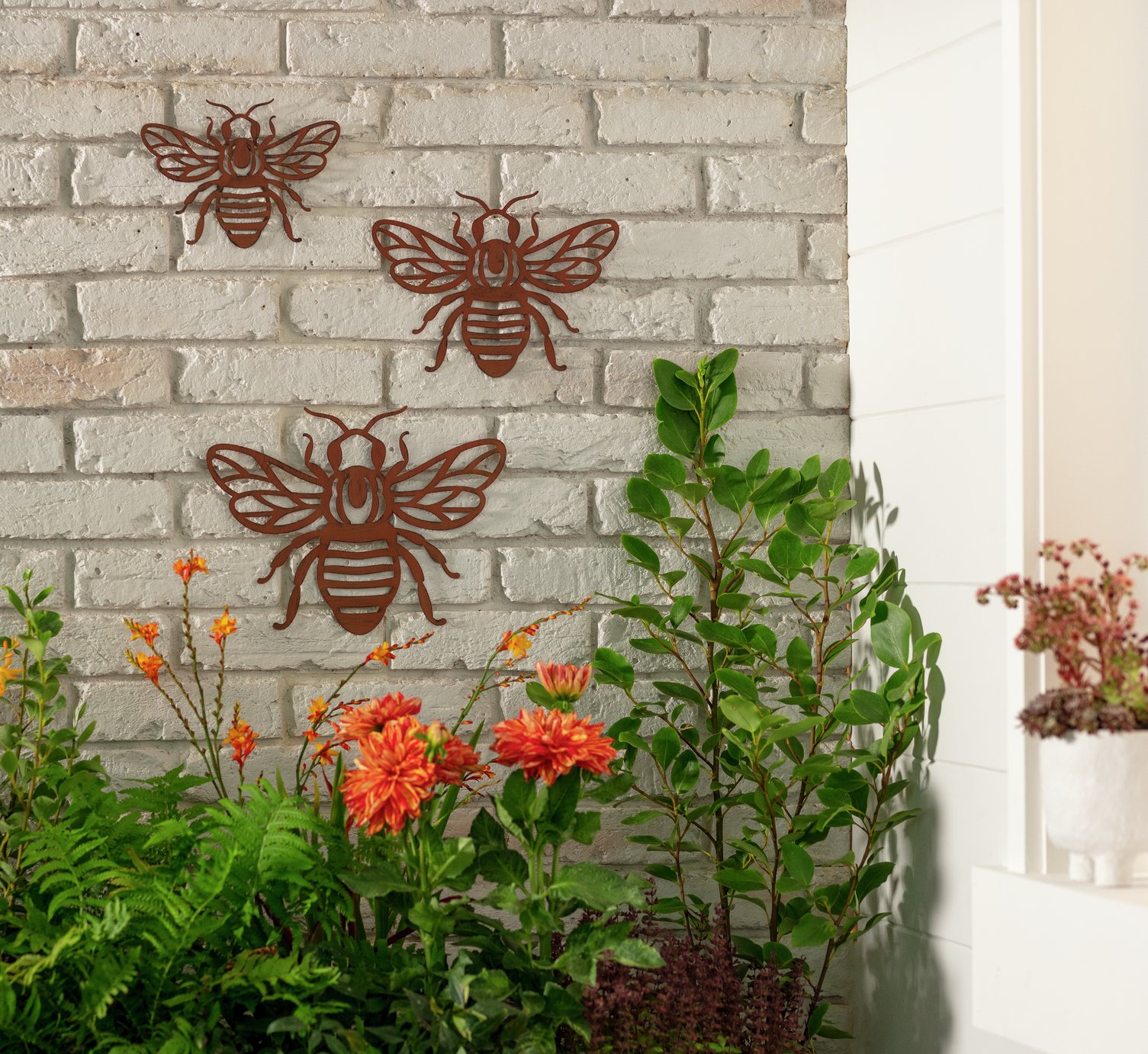 Habitat Bee Metal Garden Wall Art