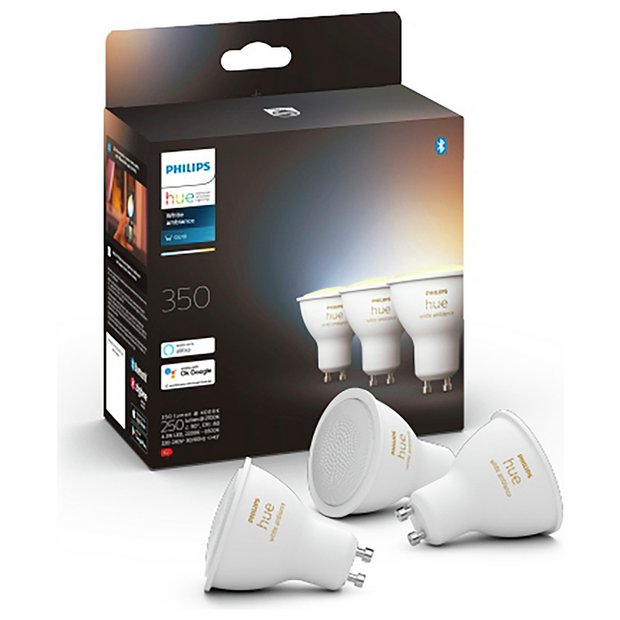 Philips Hue GU10 White Smart Bulb With Bluetooth - 8 Pack £81.99 (Free  collection) @ Argos