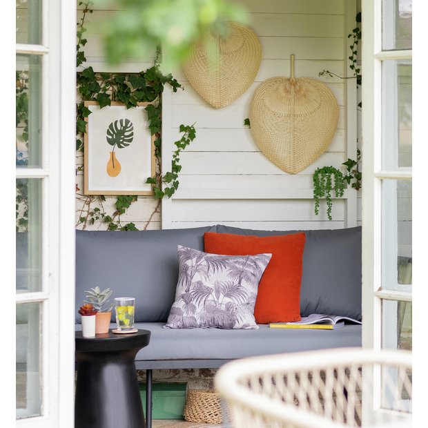 Buy Habitat Palm Print Scatter Outdoor Cushion | Outdoor cushions | Argos