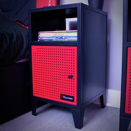 X Rocker Mesh-Tek Single Cube Storage Unit - Red and Black